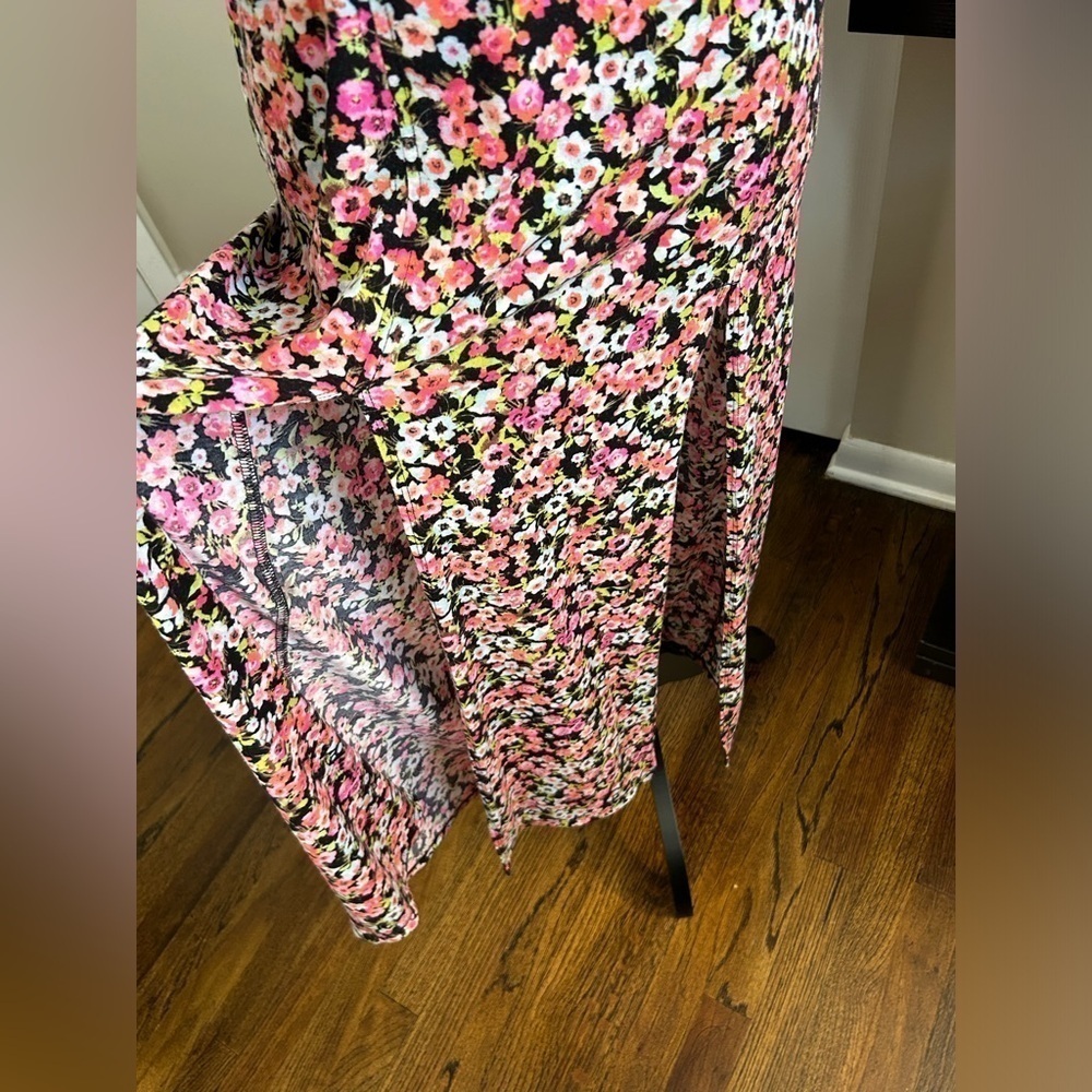 💖No Boundaries Strapless Floral Boho Front Slit Or Skirt Combo Dress XS - Picture 2 of 6